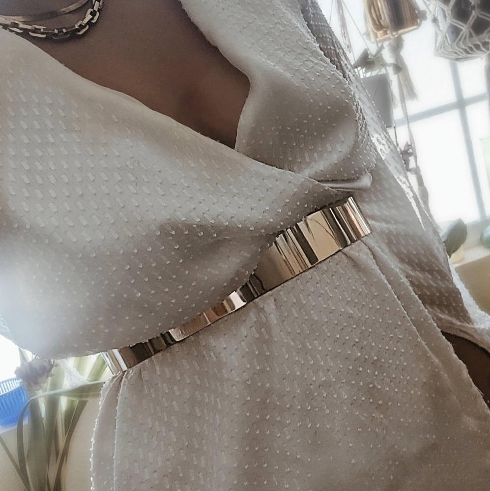 Gold chain metal belt